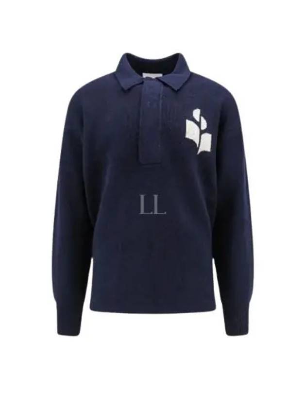 William Logo Polo Shirt Midnight - ISABEL MARANT - BALAAN 2