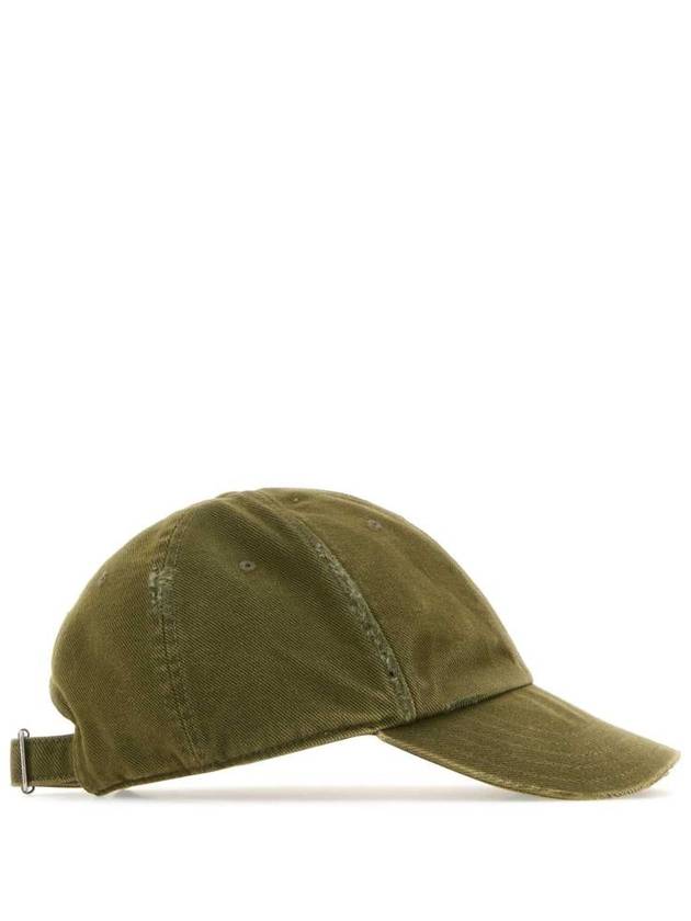 Cassandre Cotton Ball Cap Olive - SAINT LAURENT - BALAAN 3