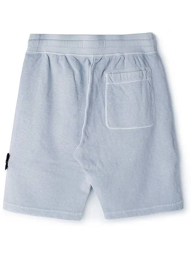 Compass Badge Cotton Track Shorts Light Blue - STONE ISLAND - BALAAN 3