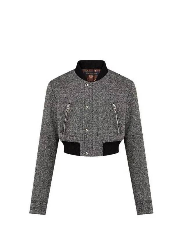 Birdseye Bomber Jacket Grey - LOUIS VUITTON - BALAAN 1