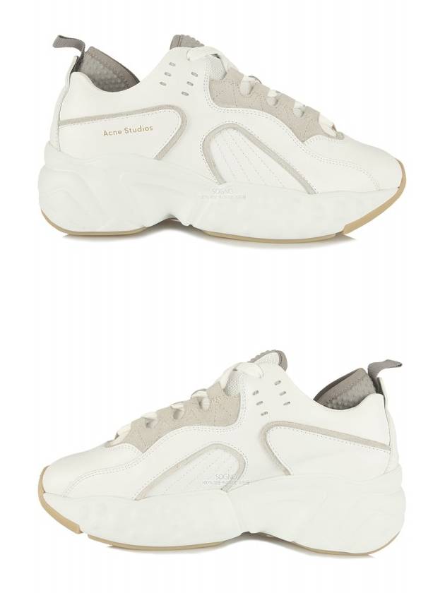 Rockaway Leather Low Top Sneakers White - ACNE STUDIOS - BALAAN 6