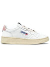 Medalist Pink Tab Leather Low Top Sneakers White - AUTRY - BALAAN 2