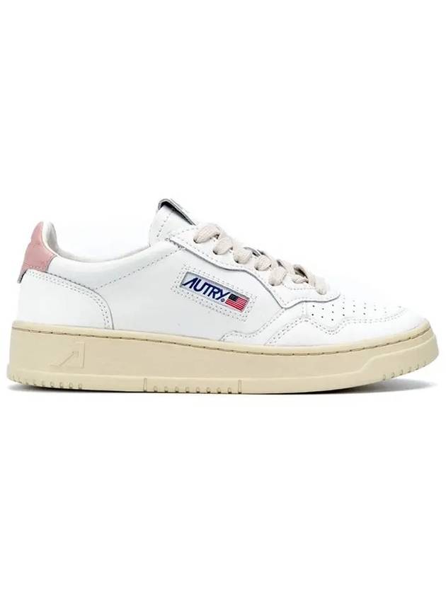 Medalist Pink Tab Leather Low Top Sneakers White - AUTRY - BALAAN 2