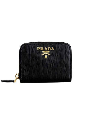 Vitello Move Leather Coin Wallet Black - PRADA - BALAAN 1