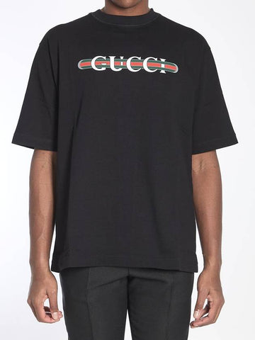 Gucci Web Logo T-Shirt - GUCCI - BALAAN 1