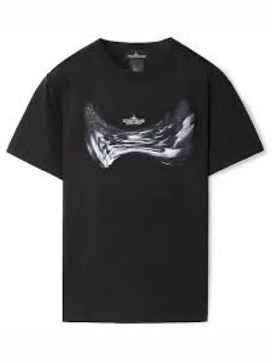 Shadow Project Neo Flora Short Sleeve T-Shirt Black - STONE ISLAND - BALAAN 2