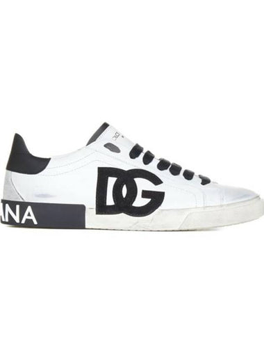 Portofino Vintage Sneakers White Black - DOLCE&GABBANA - BALAAN 1