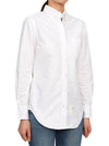 Button Down Cotton Oxford Long Sleeve Shirt White - THOM BROWNE - BALAAN 7