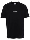 24/1 Jersey Garment Dyed Logo Short Sleeve T-Shirt Navy - CP COMPANY - BALAAN 3