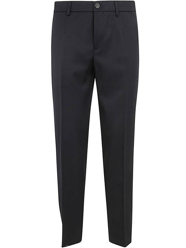 Milano Compact Gabardine Wool Straight Pants Blue - GOLDEN GOOSE - BALAAN 2