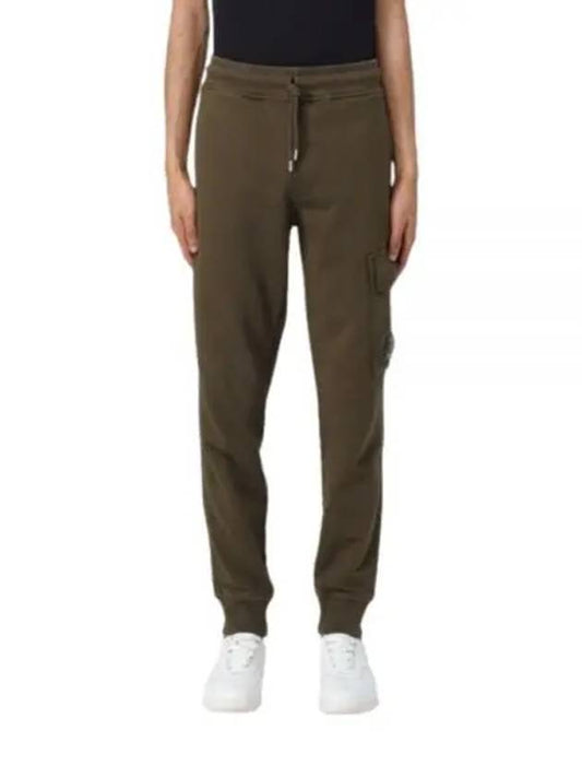 Diagonal Fleece Cargo Track Pants Green - CP COMPANY - BALAAN 2