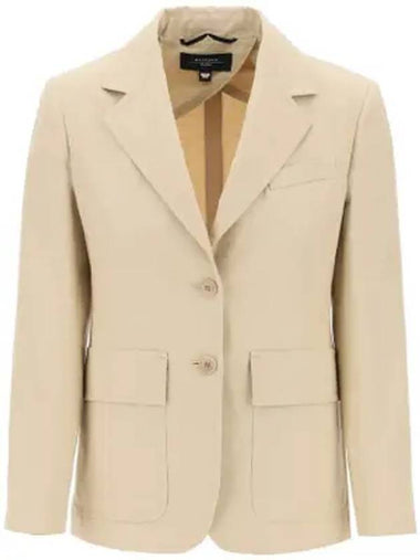 Dattero Cotton Linen Canvas Jacket Beige - WEEKEND MAX MARA - BALAAN 1