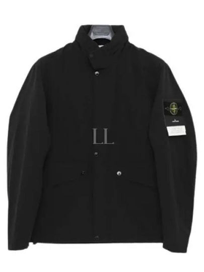 Logo Light Soft Shell Jacket Black - STONE ISLAND - BALAAN 2