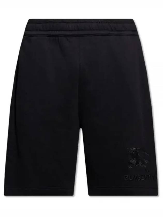 Taylor EKD Motif Cotton Shorts Black - BURBERRY - BALAAN 2