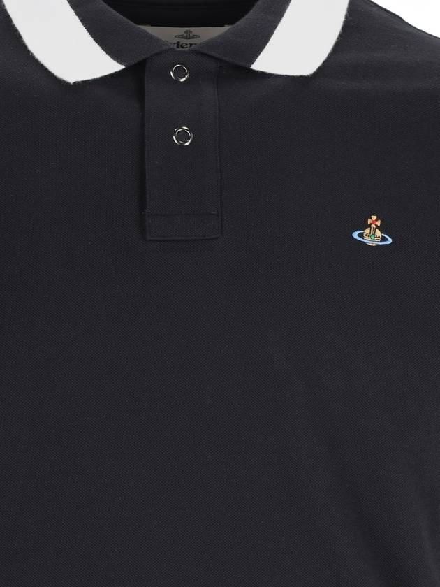 Classic ORB Logo Polo Shirt Black - VIVIENNE WESTWOOD - BALAAN 4