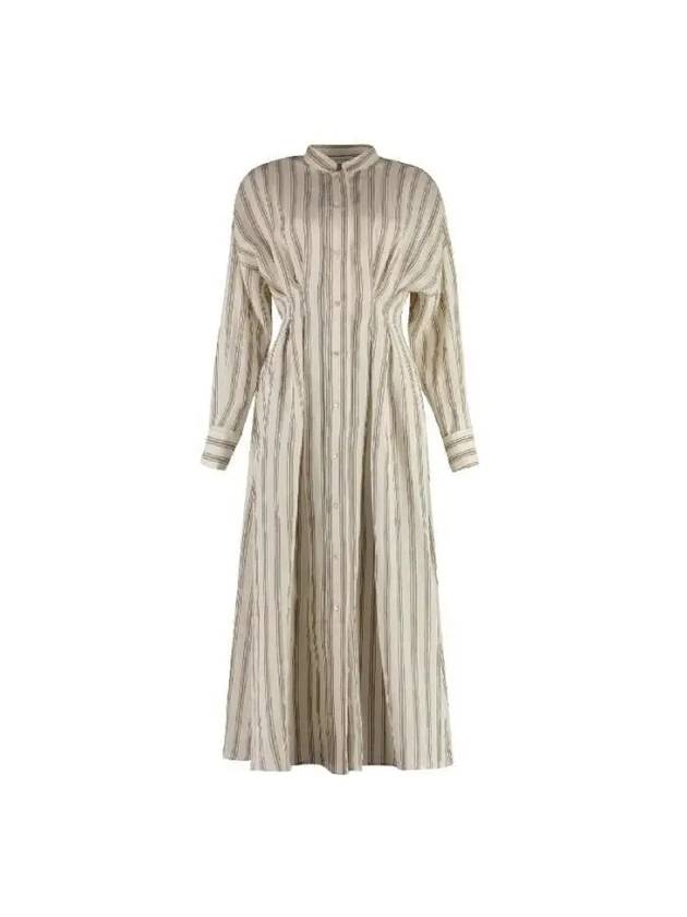 Max Mara Striped Linen Long Dress YOLE2411221082600 002 - MAX MARA - BALAAN 1