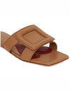 Covered Buckle Leather Mule Brown - ROGER VIVIER - BALAAN 7