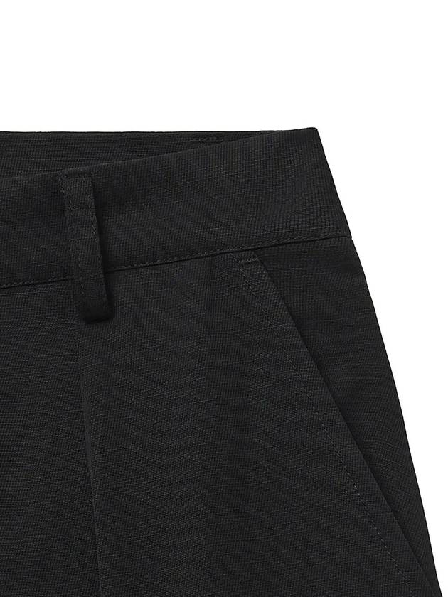 Linen Semi-Wide Pants Black - NOIRER FOR WOMEN - BALAAN 6