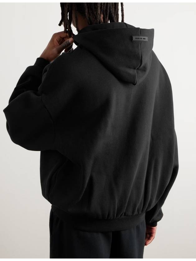 Mock Neck Hoodie Black - FEAR OF GOD ESSENTIALS - BALAAN 4