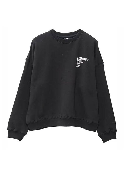 Strawberry Oversized Sweatshirt Black - STUSSY - BALAAN 1