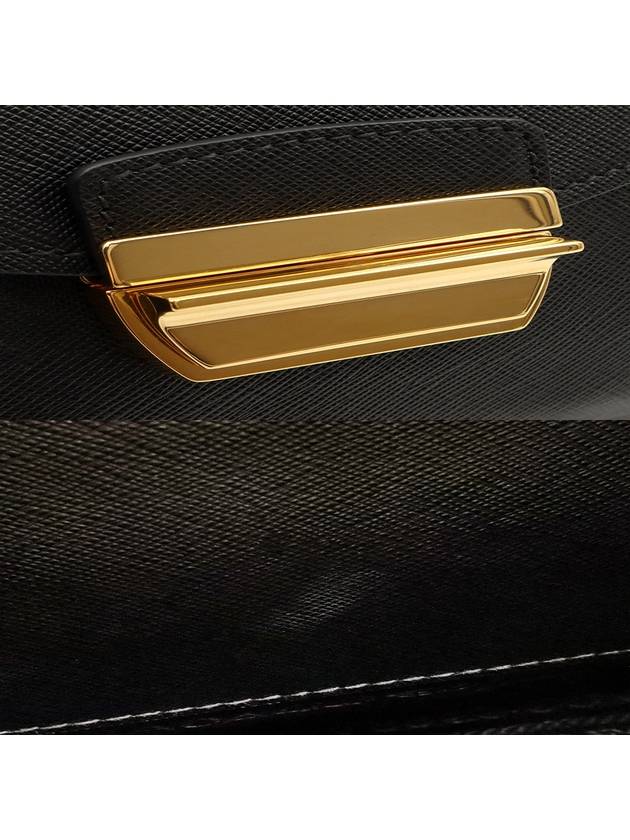 Black Saffiano Lux Gold Metropolis Galleria 2WAY 1BA256 - PRADA - BALAAN 9