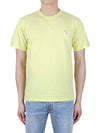 Tonal Fox Head Patch Regular Short Sleeve T-Shirt Lemon Yellow - MAISON KITSUNE - BALAAN 3