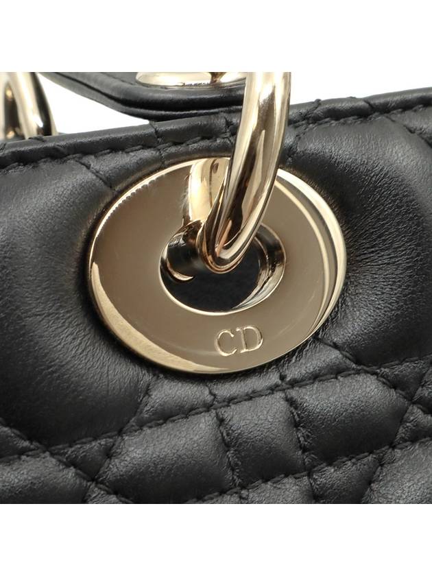 Black Cannage Lambskin Lady Medium 2WAY M0565ONGE - DIOR - BALAAN 10