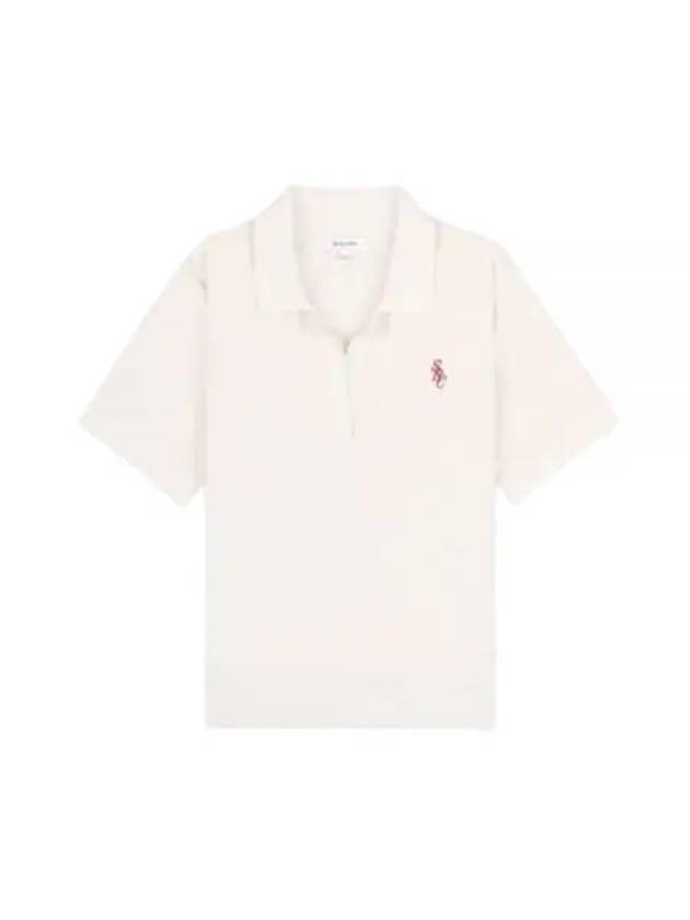 SRC Velor Polo Off WhiteMerlot POAW232OF - SPORTY & RICH - BALAAN 1