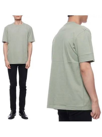 Stitched Crew Neck Short Sleeve T-Shirt Light Green - MAISON MARGIELA - BALAAN 2