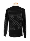 3D Logo Print Long Sleeve T-Shirt Black - OFF WHITE - BALAAN 4