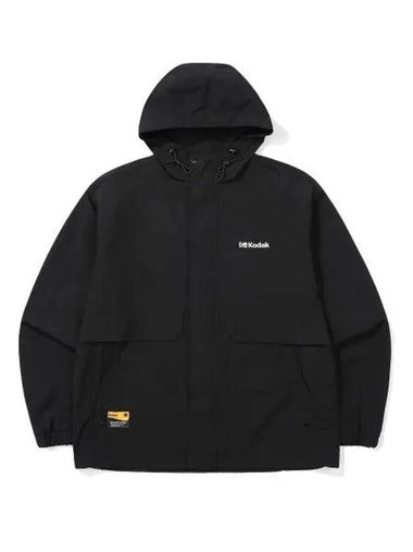 KODAK Woven Semi Overfit Hooded Jacket BLACK - KODO - BALAAN 1