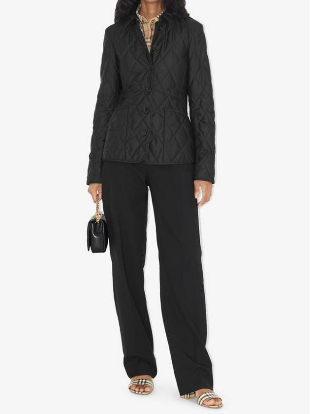 Diamond Quilted Thermoregulated Jacket Black - BURBERRY - BALAAN 5