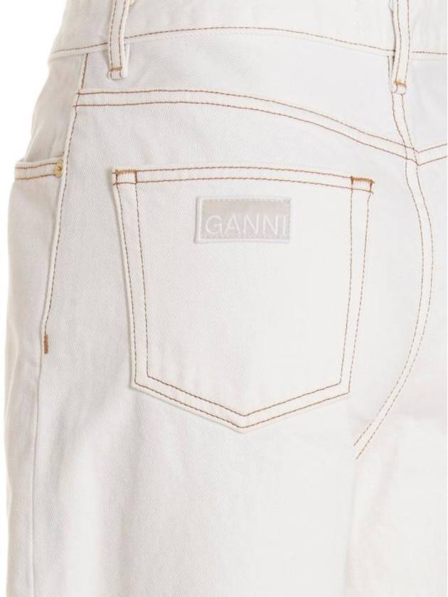 Stary Straight Jeans White - GANNI - BALAAN 5