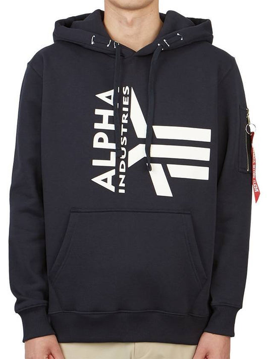 Logo Print Hoodie Rep Blue - ALPHA INDUSTRIES - BALAAN 1