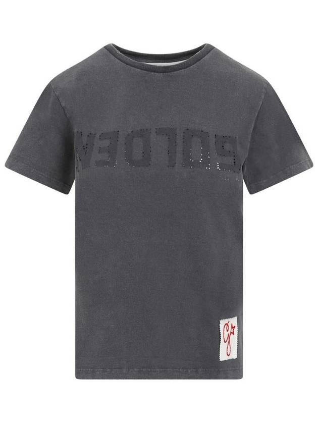 Distressed Slim-Fit Short Sleeve T-Shirt Grey - GOLDEN GOOSE - BALAAN 2