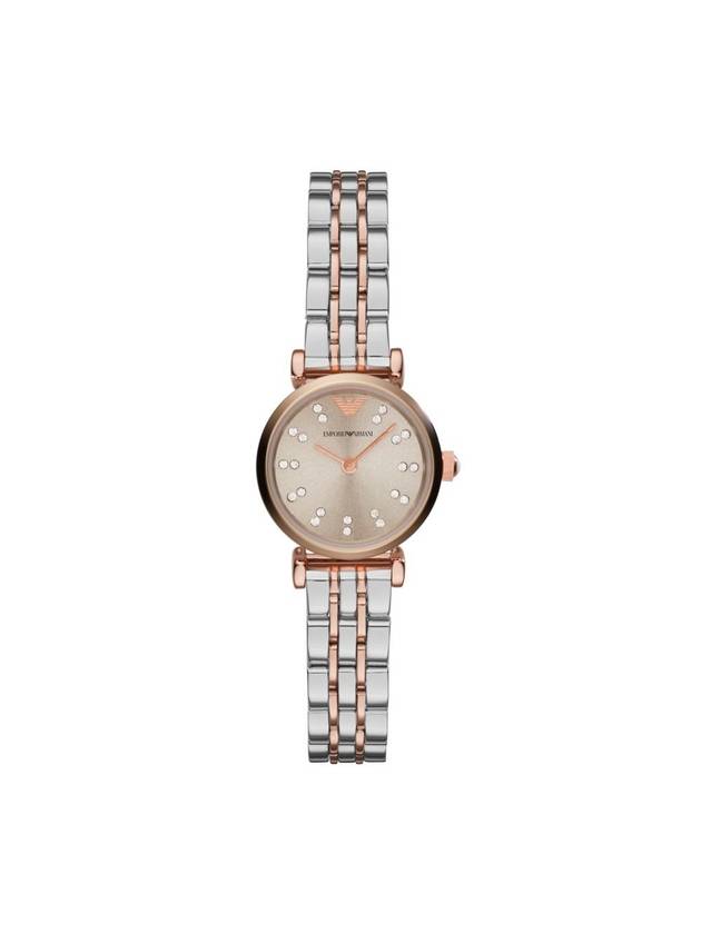 Giani Two Tone Dial Watch Silver Rose Gold - EMPORIO ARMANI - BALAAN 1