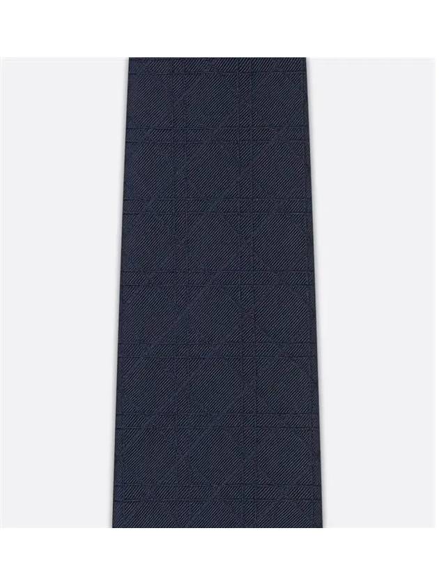 Cannage Silk Tie Navy - DIOR - BALAAN 4