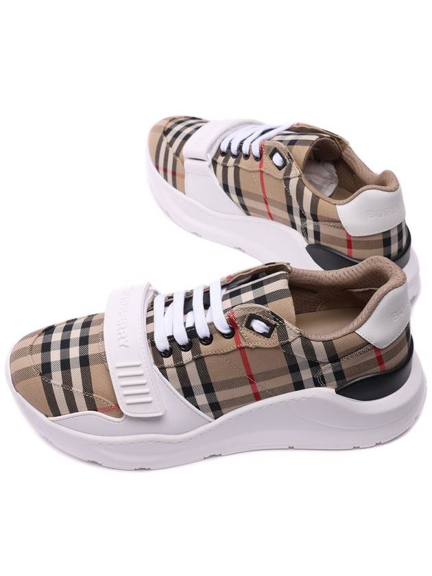 Vintage Check Suede Leather Sneakers Archive Beige - BURBERRY - BALAAN 7