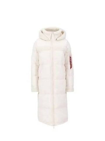 Women s long padded jumper 108007 578 JET STREAM white - ALPHA INDUSTRIES - BALAAN 1