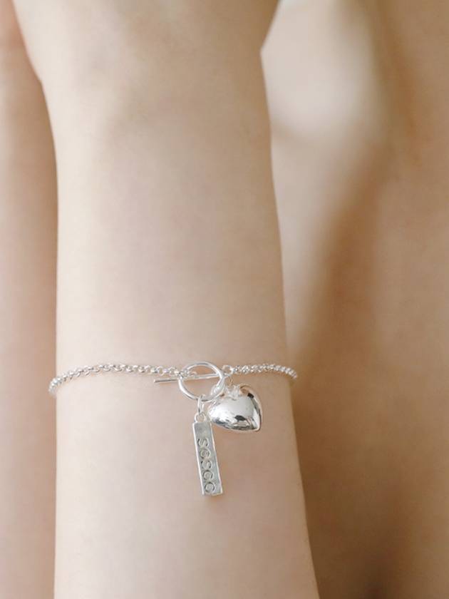 Heart Toggle Bracelet Silver - SOSOO - BALAAN 3