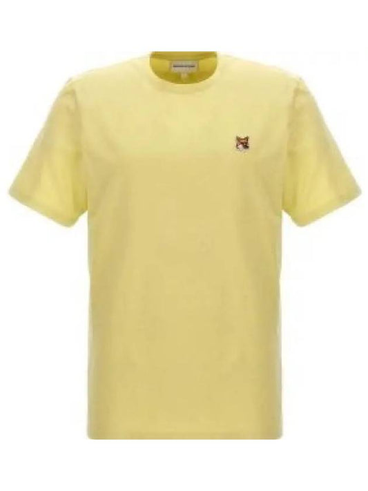 Fox Head Patch Classic Short Sleeve T-Shirt Yellow - MAISON KITSUNE - BALAAN 2