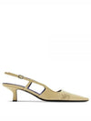 Leather Chisel Slingback Heels Beige - BURBERRY - BALAAN 2