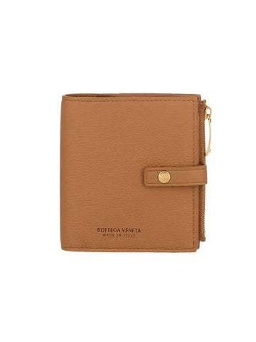 Zipper Half Wallet Camel - BOTTEGA VENETA - BALAAN 1