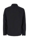 Organic Stretch Cotton Satin Long Sleeve Shirt Black - STONE ISLAND - BALAAN 3