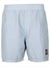 Brushed Cotton Swimming Shorts Light Blue - STONE ISLAND - BALAAN 2