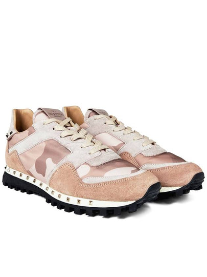 Rockstud Studded Camo Sneakers - VALENTINO - BALAAN 2