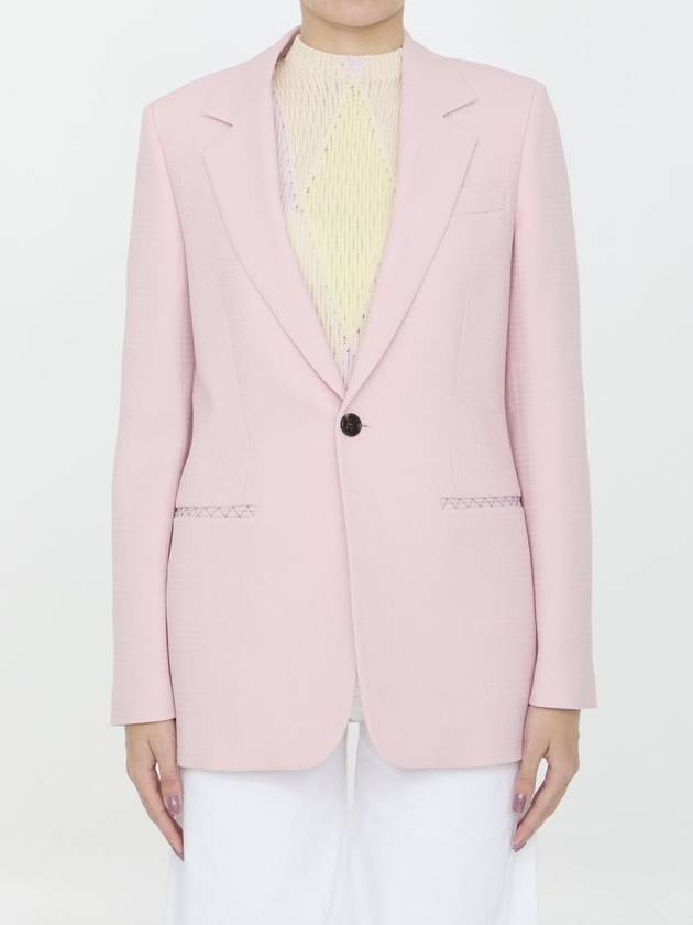 Wool Single Breasted Blazer 8082619 - BURBERRY - BALAAN 2