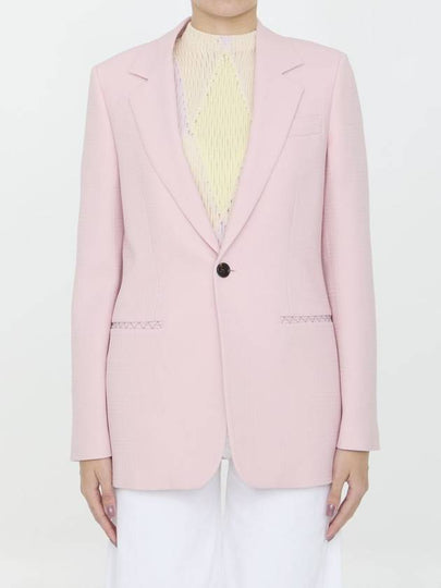 Wool Single Breasted Blazer 8082619 - BURBERRY - BALAAN 2