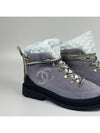 CC Logo Down Winter Ankle Boots Gray 38 G36826 - CHANEL - BALAAN 7