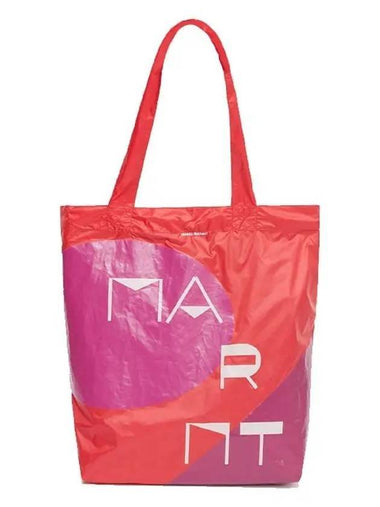 Logo Woom Shopper Tote Bag Red - ISABEL MARANT ETOILE - BALAAN 1